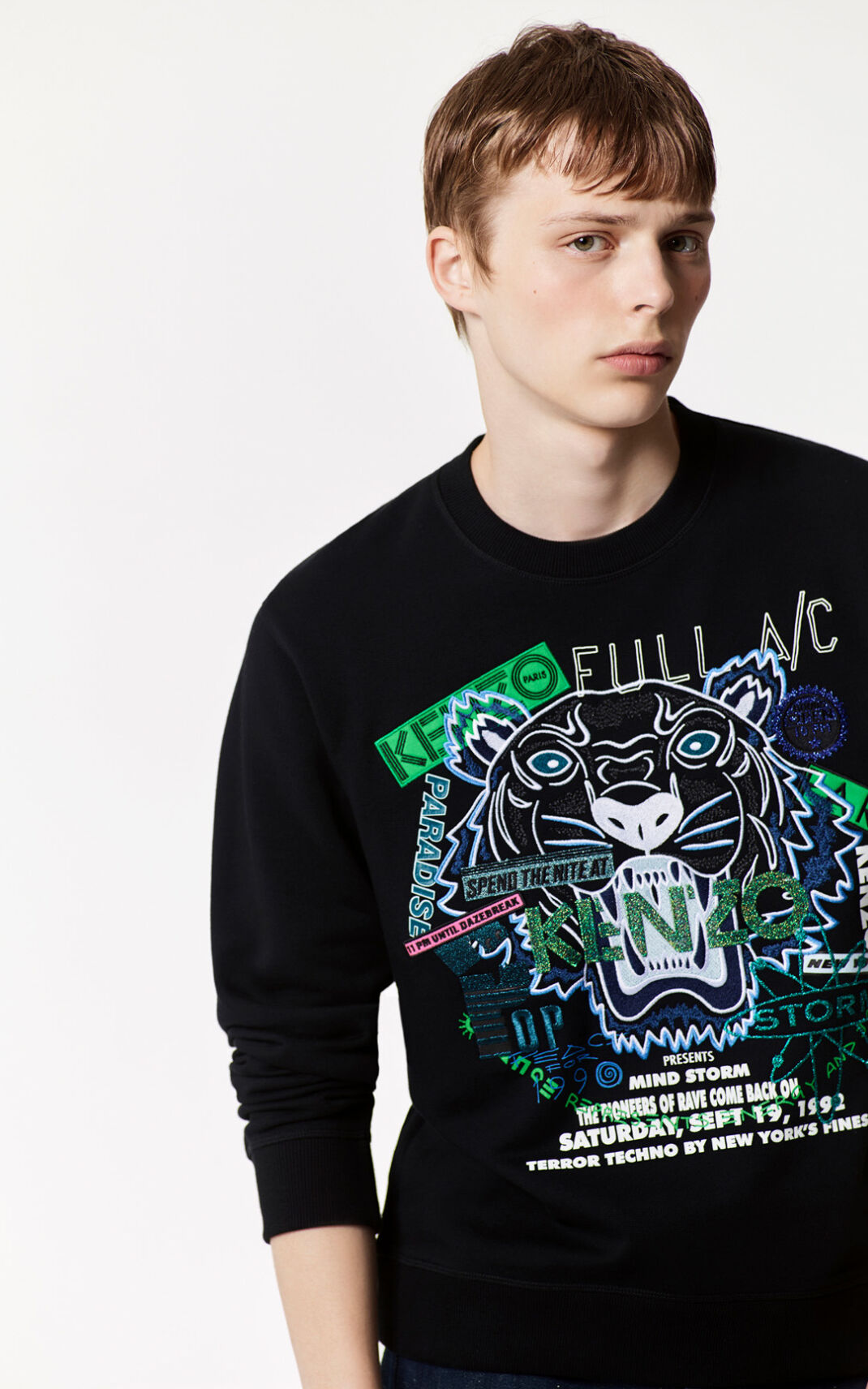 Kenzo Tiger x Flyer Sweatshirt Herr | 94132-NSHX